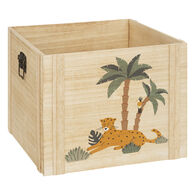 Caixa de arrumação JUNGLE bege em mdf 34x34cm,  Caixa de arrumação JUNGLE bege em mdf 34x34cm