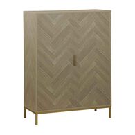 Móvel de apoio CHEVRON bege em mdf com 2 portas,  Móvel de apoio CHEVRON bege em mdf com 2 portas