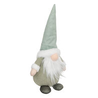 Figura gnomo verde com barba 36cm