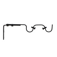 Conjunto de 2 suportes duplos preto para calha extensíveis