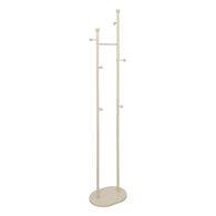 Cabide com 6 ganchos bege em metal 187,5cm
