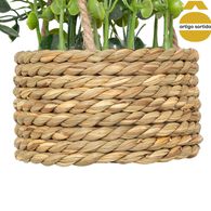 Vaso suspenso com planta artificial 50cm