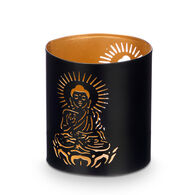 Suporte Buda Para Vela Preto E Dourado