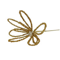 Haste de flor com p&eacute;rolas 20cm