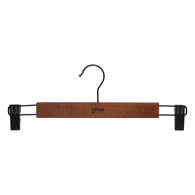 Conjunto de 2 cabides de madeira com pinças