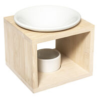 Queimador de cerâmica e bambu