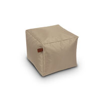 Pufe quadrado impermeável taupe 45x45cm