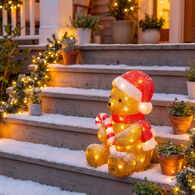Figura decorativa em forma de urso com ilumina&ccedil;&atilde;o LED