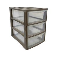 Módulo com 3 gavetas MONZA taupe,  Módulo com 3 gavetas MONZA taupe