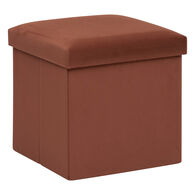 Pufe TESS terracota em veludo