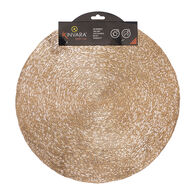 Individual de mesa redondo dourado 38cm