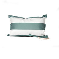 Almofada praia imperme&aacute;vel riscas branco e verde