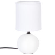 Candeeiro de mesa bola branco cer&acirc;mica