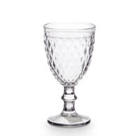 Copo de água diamante transparente com pé 34cl