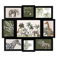 Multimoldura preta para 9 fotos