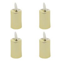 Conjunto de 4 velas led dourado