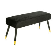 Banqueta dupla SALOME preta em veludo