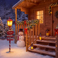 Lumin&aacute;ria decorativa multicolorida com 10 LEDs