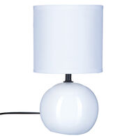 Candeeiro de mesa TIMEO bola branca em cer&acirc;mica