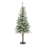 Árvore de natal nordstar neve com tronco madeira 180cm,  Árvore de natal nordstar neve com tronco madeira 180cm