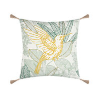 Almofada BOTANYS dourada em algod&atilde;o 40x40cm