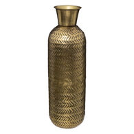 Jarra NIGHT trabalhada dourada em metal 45cm,  Jarra NIGHT trabalhada dourada em metal 45cm