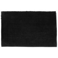 Tapete wc chenille preto 80x50cm