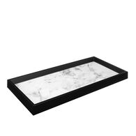 Conjunto 3 tabuleiros efeito m&aacute;rmore preto