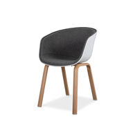 Cadeira Haya Branca E Cinza Com Pernas Em Metal