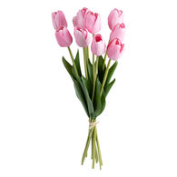 Bouquet com 10 tulipas rosa 48cm
