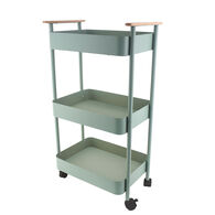 Carrinho de apoio verde com 3 tabuleiros