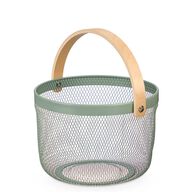 Fruteira verde em metal 25,5cm,  Fruteira verde em metal 25,5cm