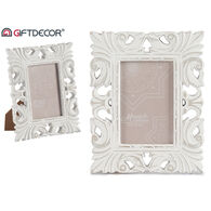 Moldura perfurada branca 22,5x18,5cm