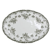 Travessa oval FLORA verde 34,7cm