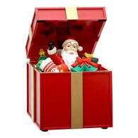 Aldeia caixa presente com Pai Natal