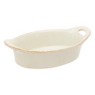 Assadeira oval bege 16cm