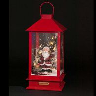Lanterna natal&iacute;cia com neve luminoso e musical