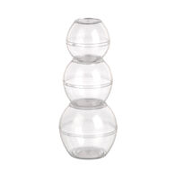 Conjunto 3 recipientes pl&aacute;stico transparente