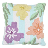 Almofada FLEURS SAUVAGES verde 45x45cm