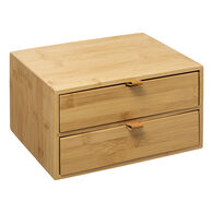 Organizador wc com 2 gavetas em bambu