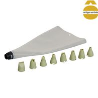 Saco pasteleiro com 8 bicos em silicone