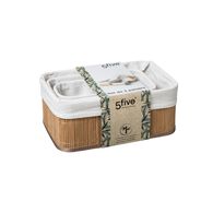 Conjunto de 3 cestos em bambu