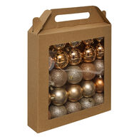 Conjunto 25 bolas de natal champanhe 6cm