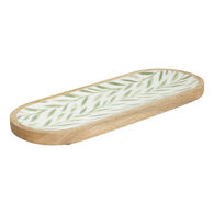 Travessa INAYA verde em madeira mango 40cm