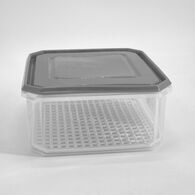 Caixa quadrada cinza com rede