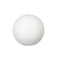 Vela bola r&uacute;stica branca 10cm