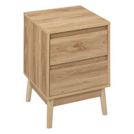 Mesa de cabeceira ABANA bege em mdf,  Mesa de cabeceira ABANA bege em mdf