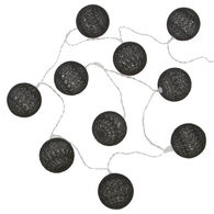 Grinalda Com 10 Bolas De Led Preta 