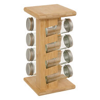 Conjunto de 8 frascos para especiarias com suporte COZY em bambu