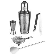 Conjunto de 5 peças para cocktail em inox,  Conjunto de 5 peças para cocktail em inox